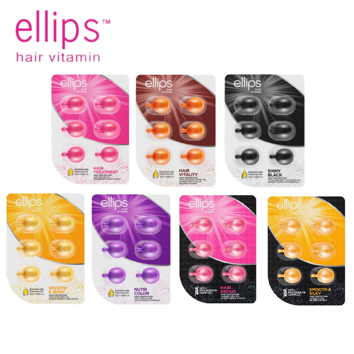 Jual Ellips Hair Vitamin Rambut Sachet Isi 6 Blister | Shopee Indonesia