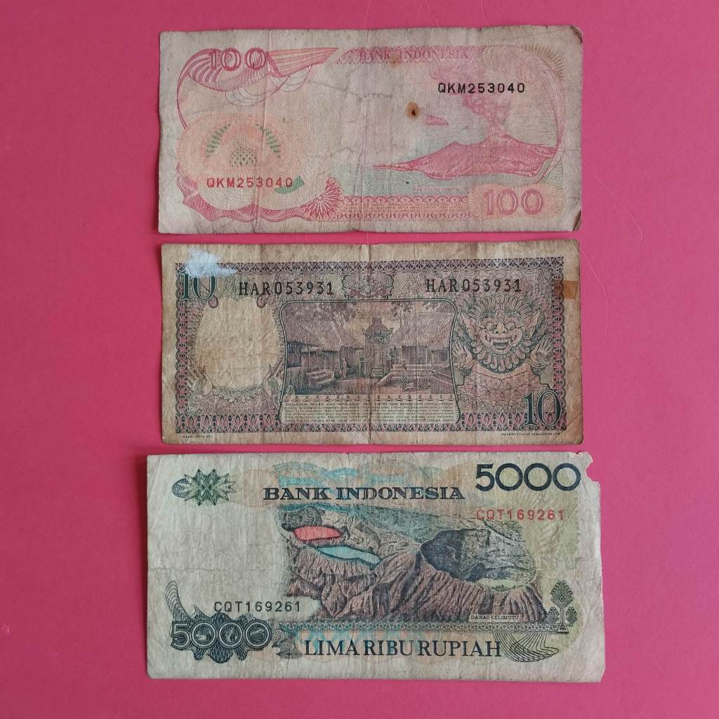 Jual Uang Kuno Kertas Rp 10, Rp 100 Dan Rp 5000 UK 034 | Shopee Indonesia