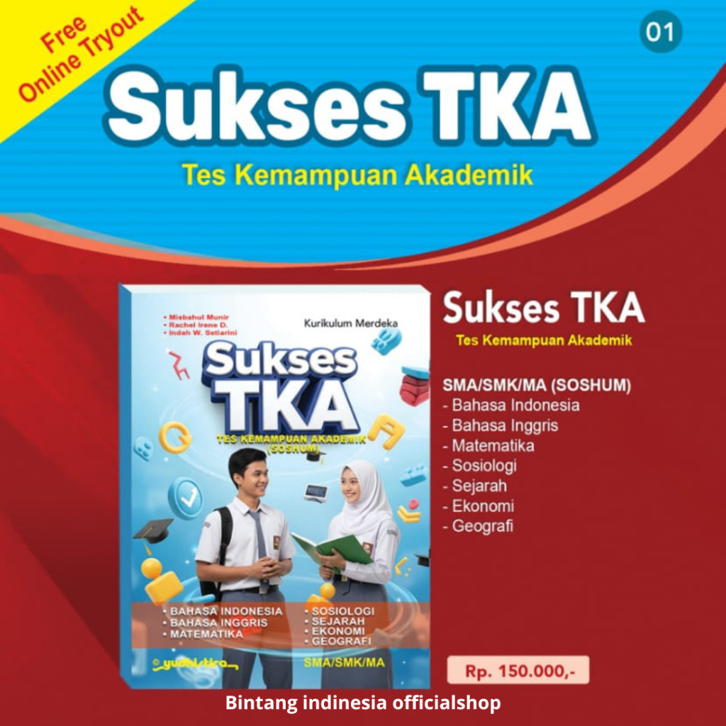 Jual Buku Sukses TKA SMA/MA/SMK/MAK ( SOSHUM ) Tes Kemampuan Akademik ...