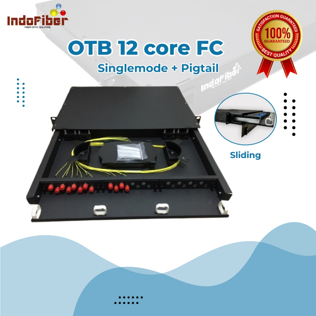 Jual OTB 12 core FC singlemode rackmount sliding rail + pigtail ...
