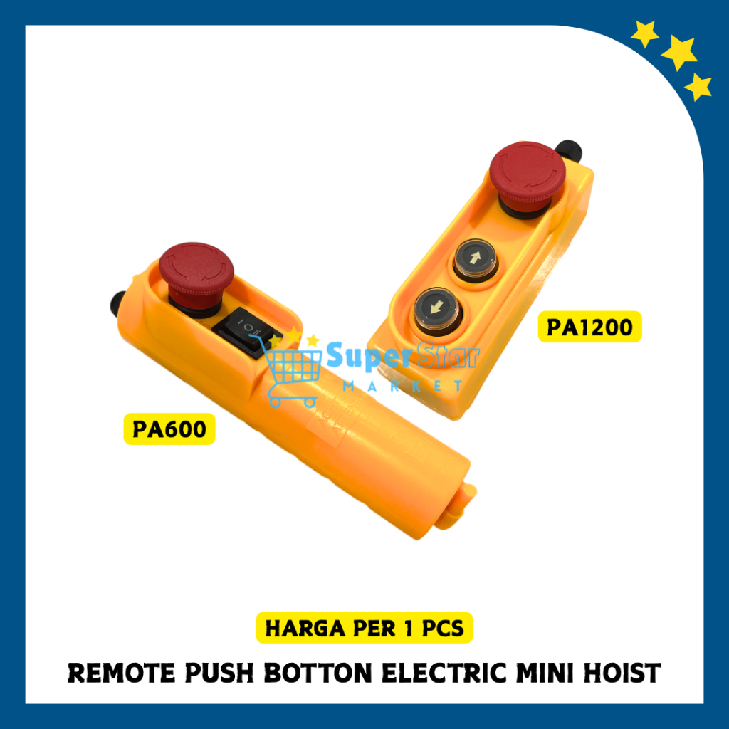 Jual Push Button KUNING Mini Hoist 600 KG 1200 KG / Remote Electric ...