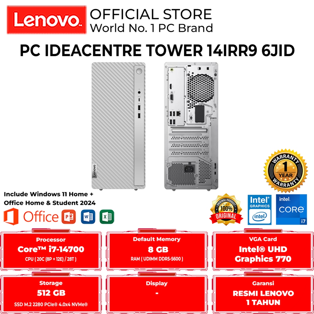 Jual LENOVO PC IDEACENTRE TOWER 14IRR9 6JID INTEL CORE i7-14700
