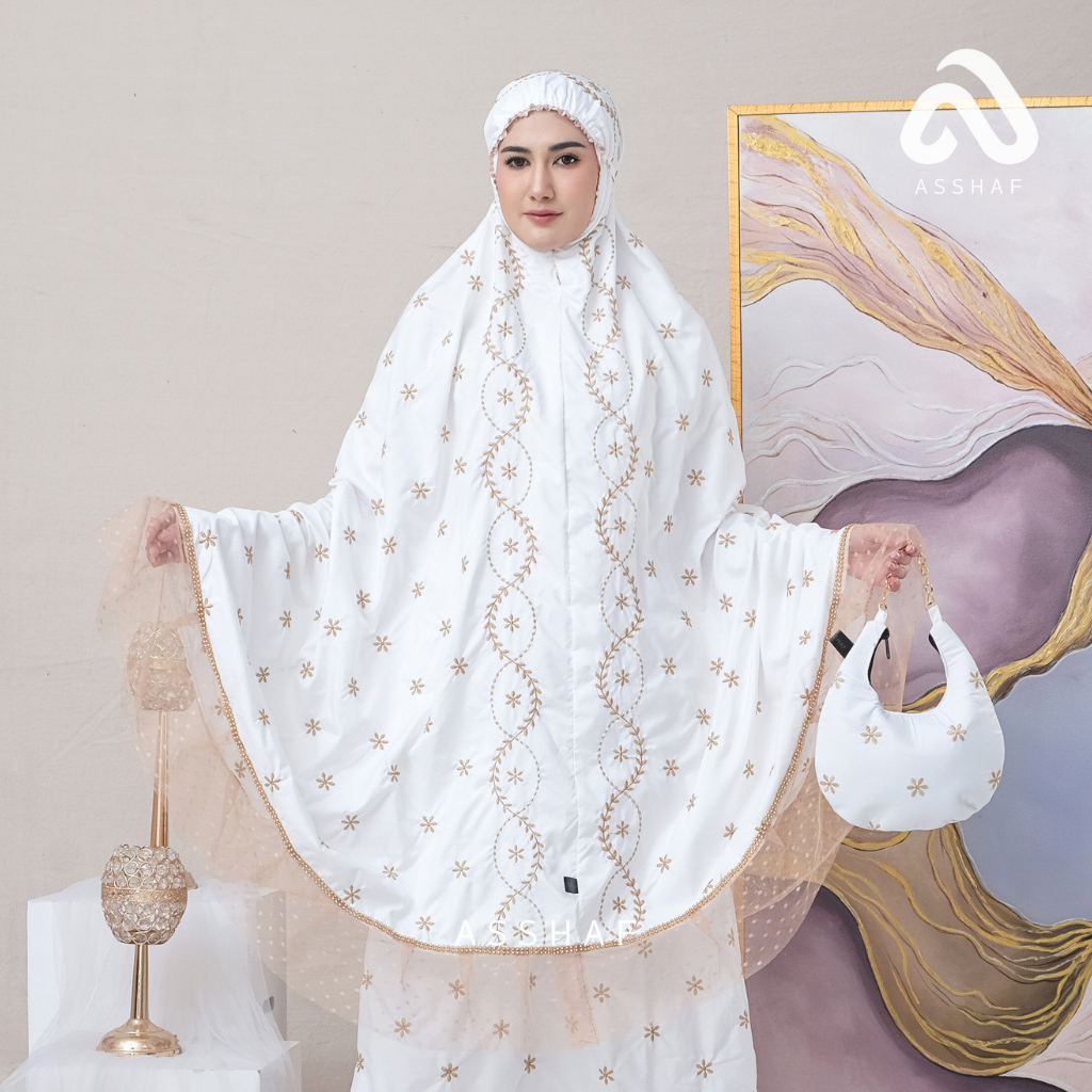 ASSHAF - Mukena Dewasa Katun Bordir Calista Series