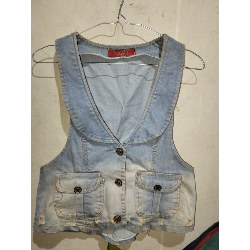 Jual rompi jeans denim/outer jeans denim | Shopee Indonesia