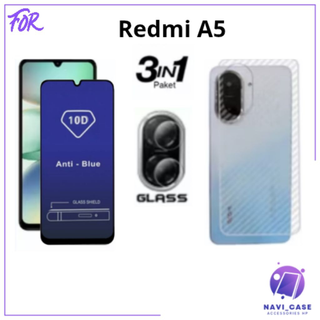 Jual Paket 3in1 Tempered Glass Redmi A5 free tg camera + garskin carbon ...