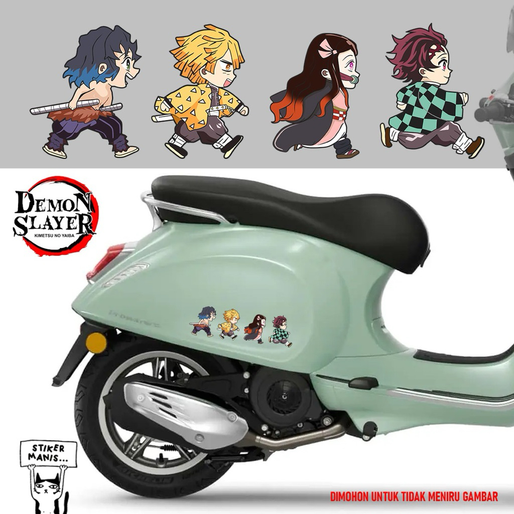 Jual stiker demon slayer stiker motor vespa filano scoopy stylo ...