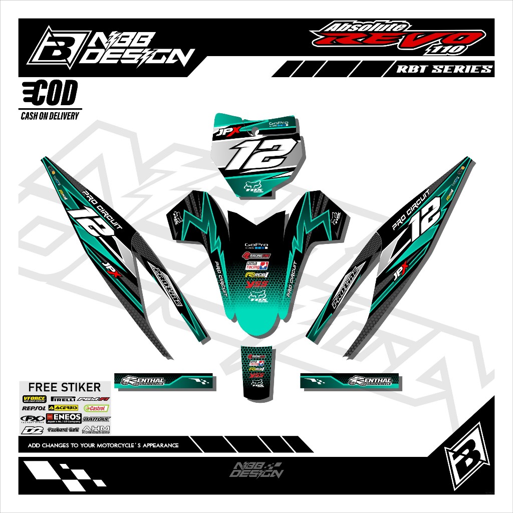 Jual Stiker Stiping RBT REVO ABSOLUT Stiker Striping Bebek Modif RBT ...