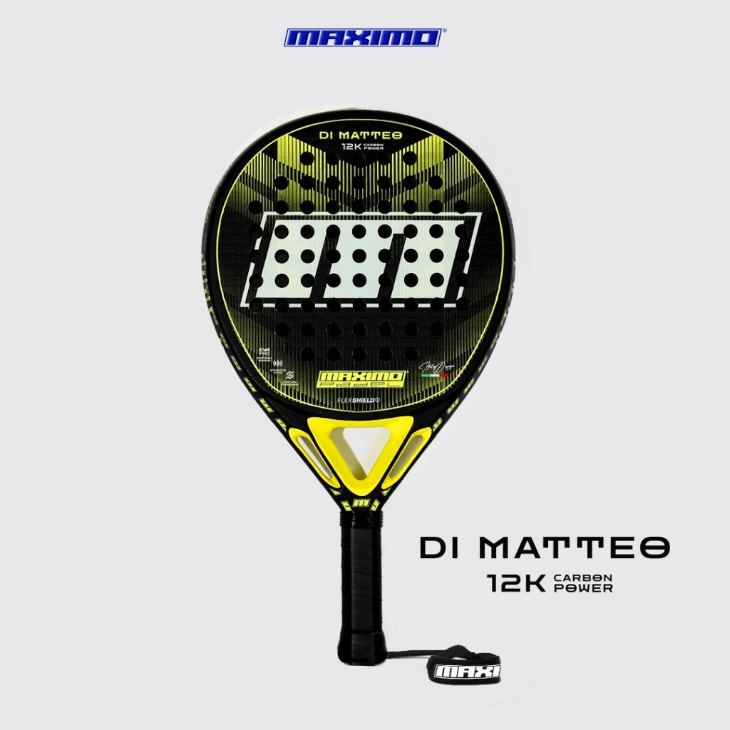 Jual Maximo Padel Racket DI MATTEO 12K Full Carbon Power / Padel Raket ...