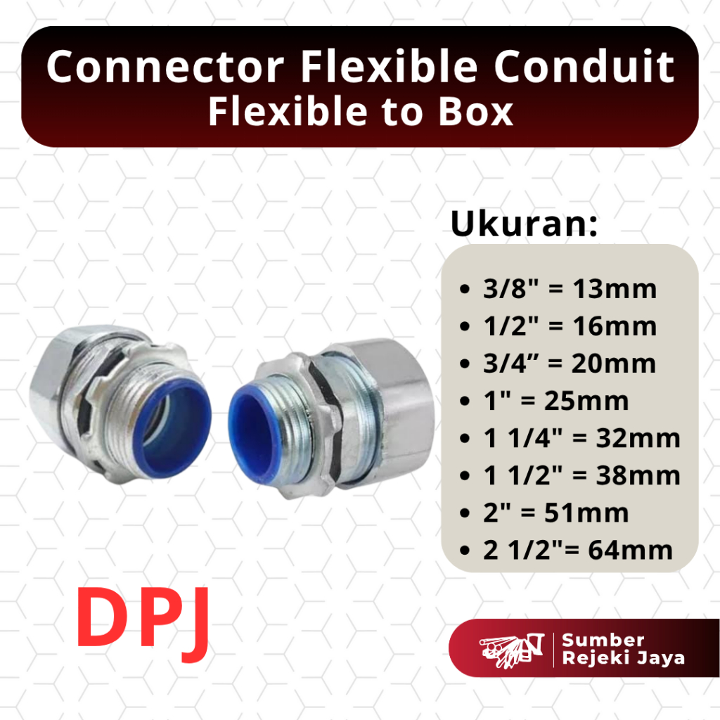 Connector Flexible Conduit Anaconda Flexible to Box DPJ | 3/4" 3/4 inch 3/4 dim 20 mm - foto 2