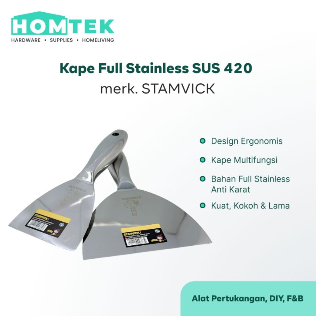 Jual Kape Full Stainless Teppanyaki sus 420 Stamvick Kapi Cat / Scraper ...