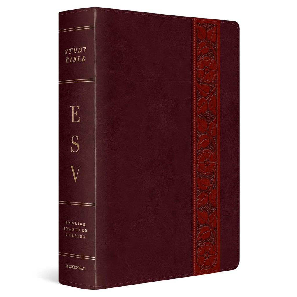 Jual ESV Study Bible, Large Print, Softleather-Mahogany with Trellis ...