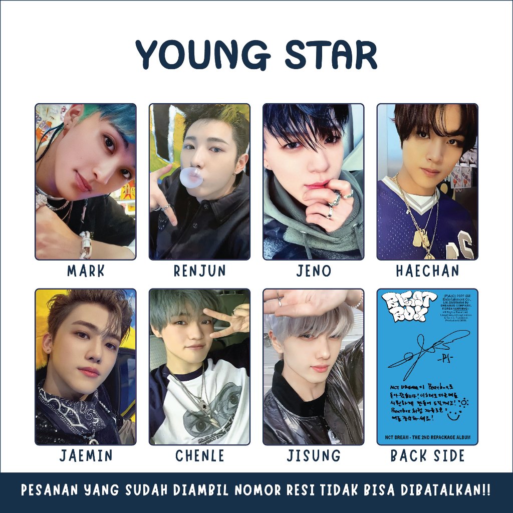 Nct Dream Beatbox Shopee ヨントン チョンロ トレカ Jual [UNOFFICIAL PHOTOCARD] NCT DREAM - BEATBOX | Shopee Indonesia