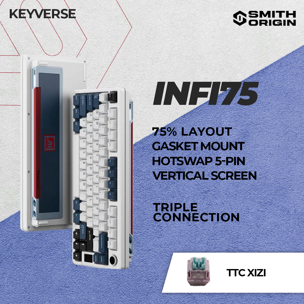 Jual Keyverse INFI75 with Knob & LED Screen 75% Wireless Gasket ...