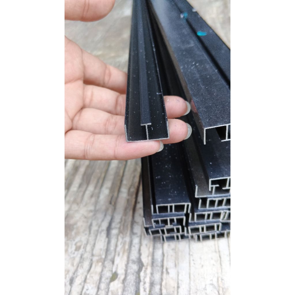 Jual Lis Aluminium M / E / Double U 3METER lis aluminium 2 jalur ...