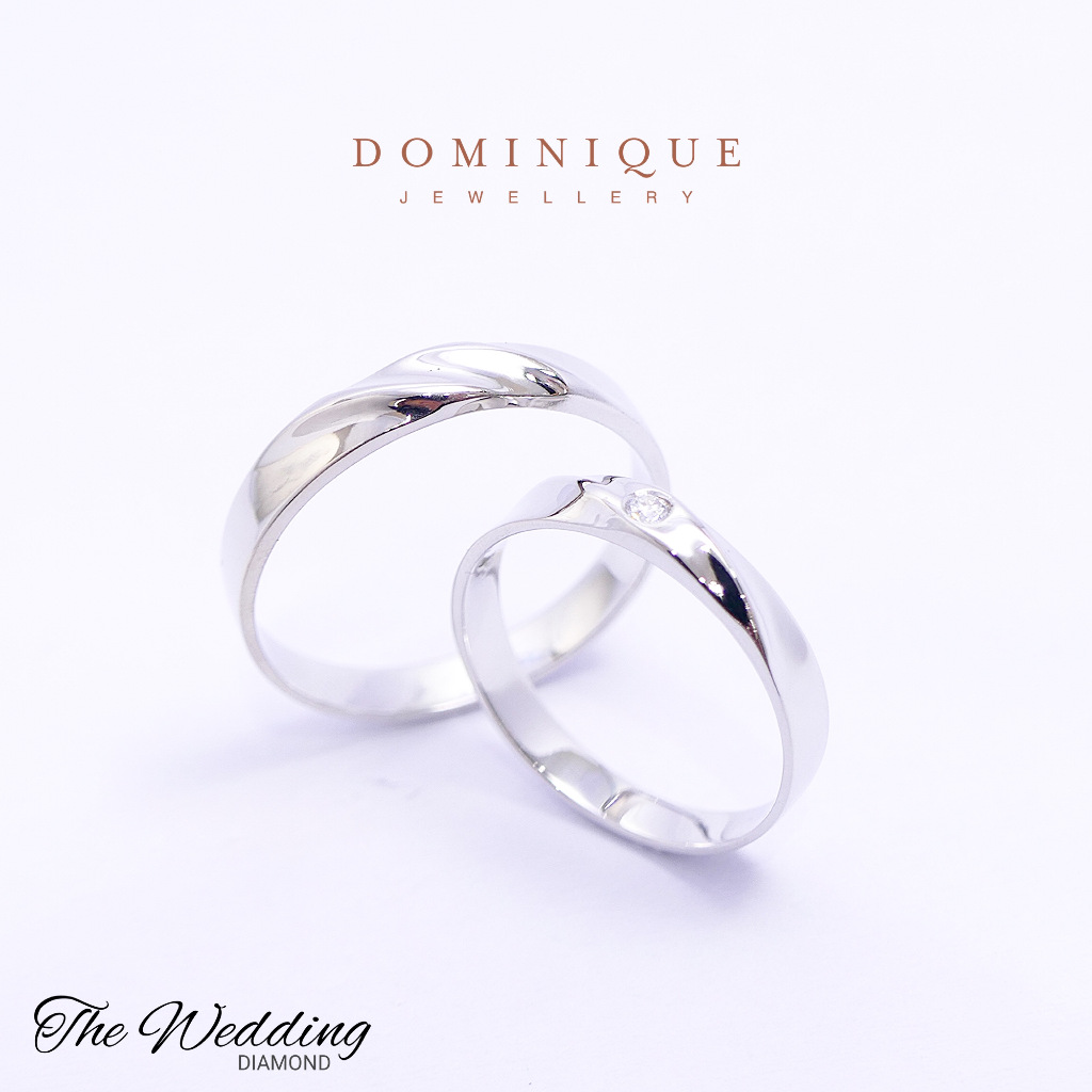 Jual Wedding Ring/Cincin Nikah Diamond Dominique Jewellery 18K 108838 ...