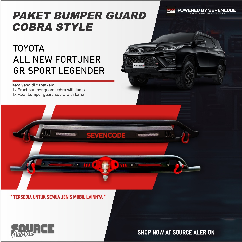 Jual PAKET BUMPER GUARD COBRA FRONT BUMPER AND REAR BUMPER SEVENCODE ...