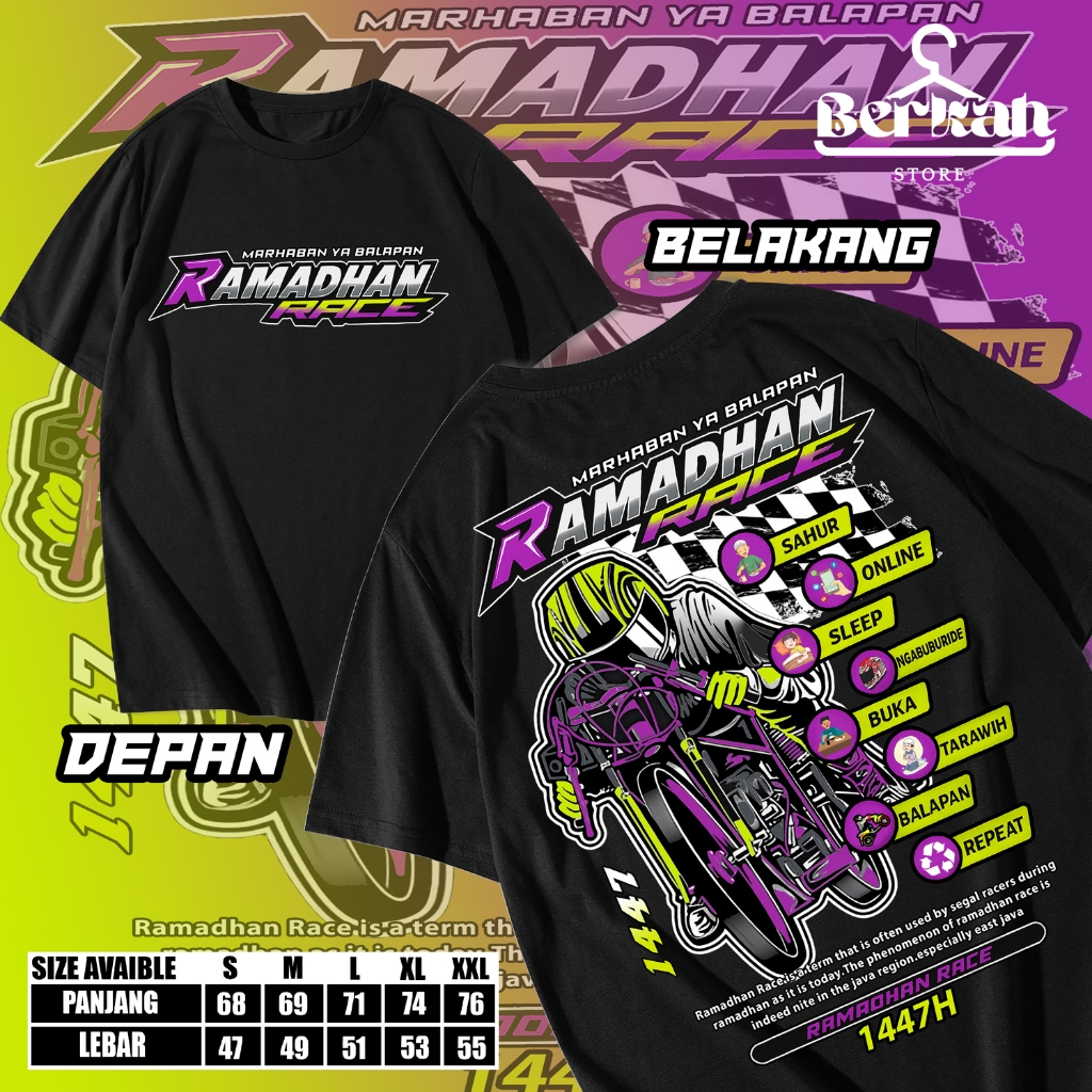 Jual Kaos Ramadhan Race 2026 Marhaban Ya Balapan Drag Bike Baju Ramadan ...
