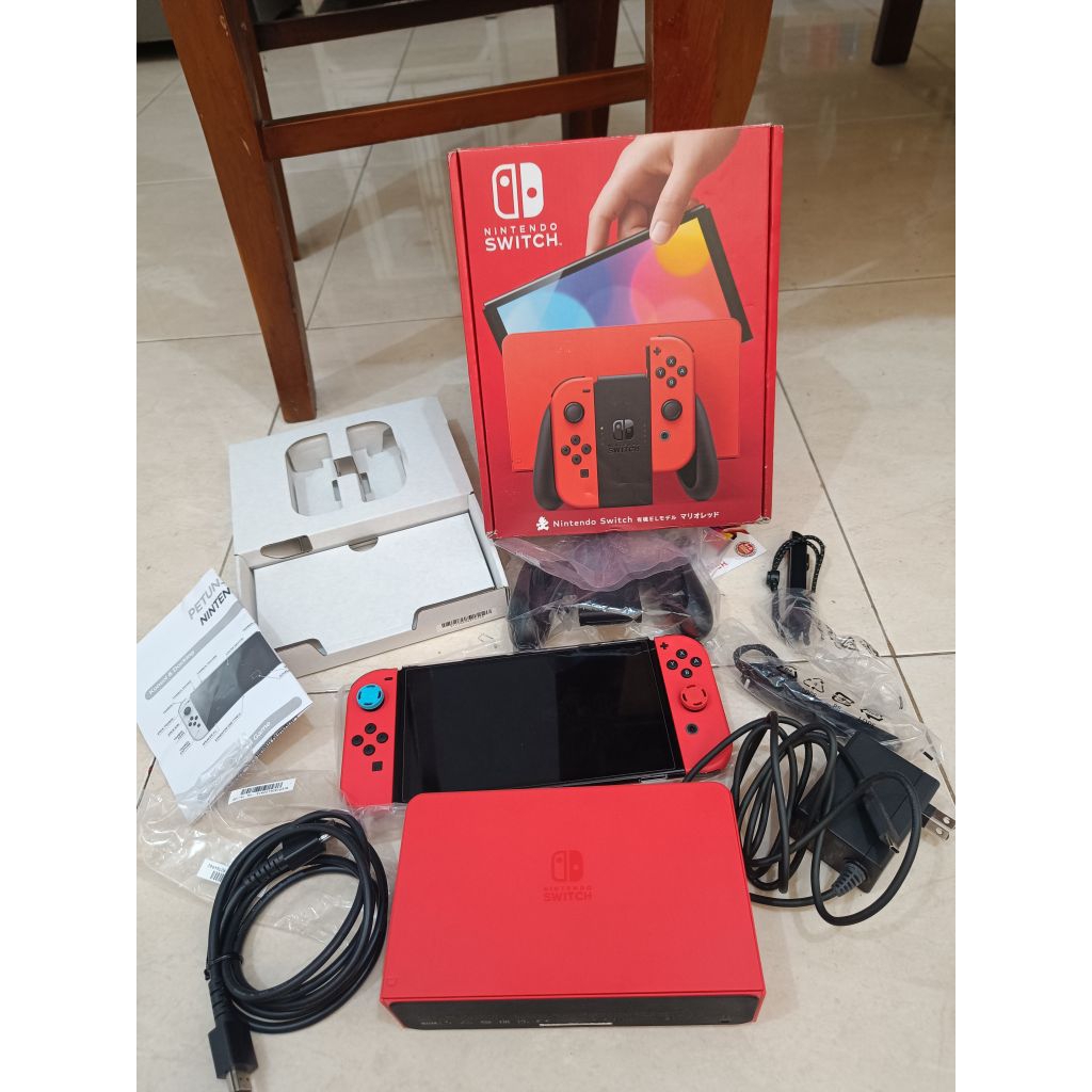 Jual Nintendo switch oled fullset Mario red editionn | Shopee Indonesia