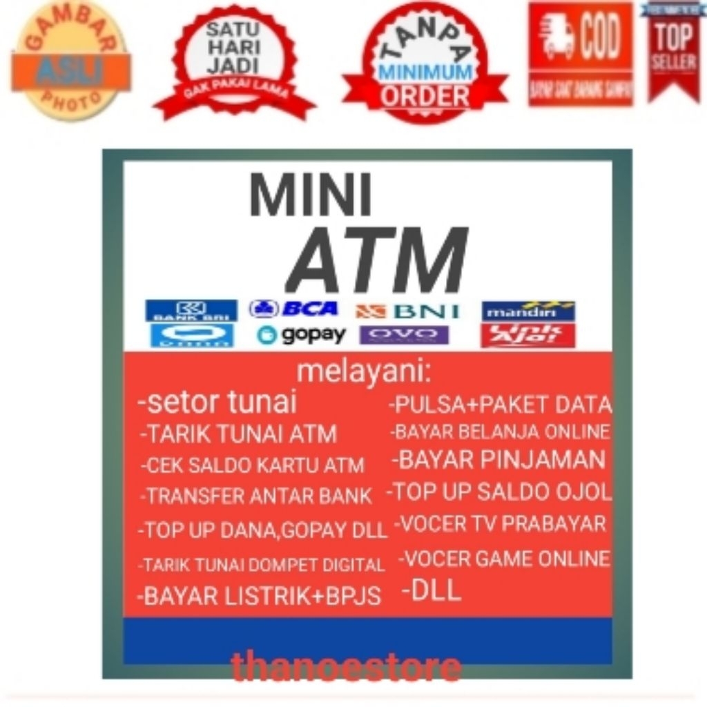 Jual Stiker Sticker Mini Atm Tanpa Minimum Order Murah | Shopee Indonesia