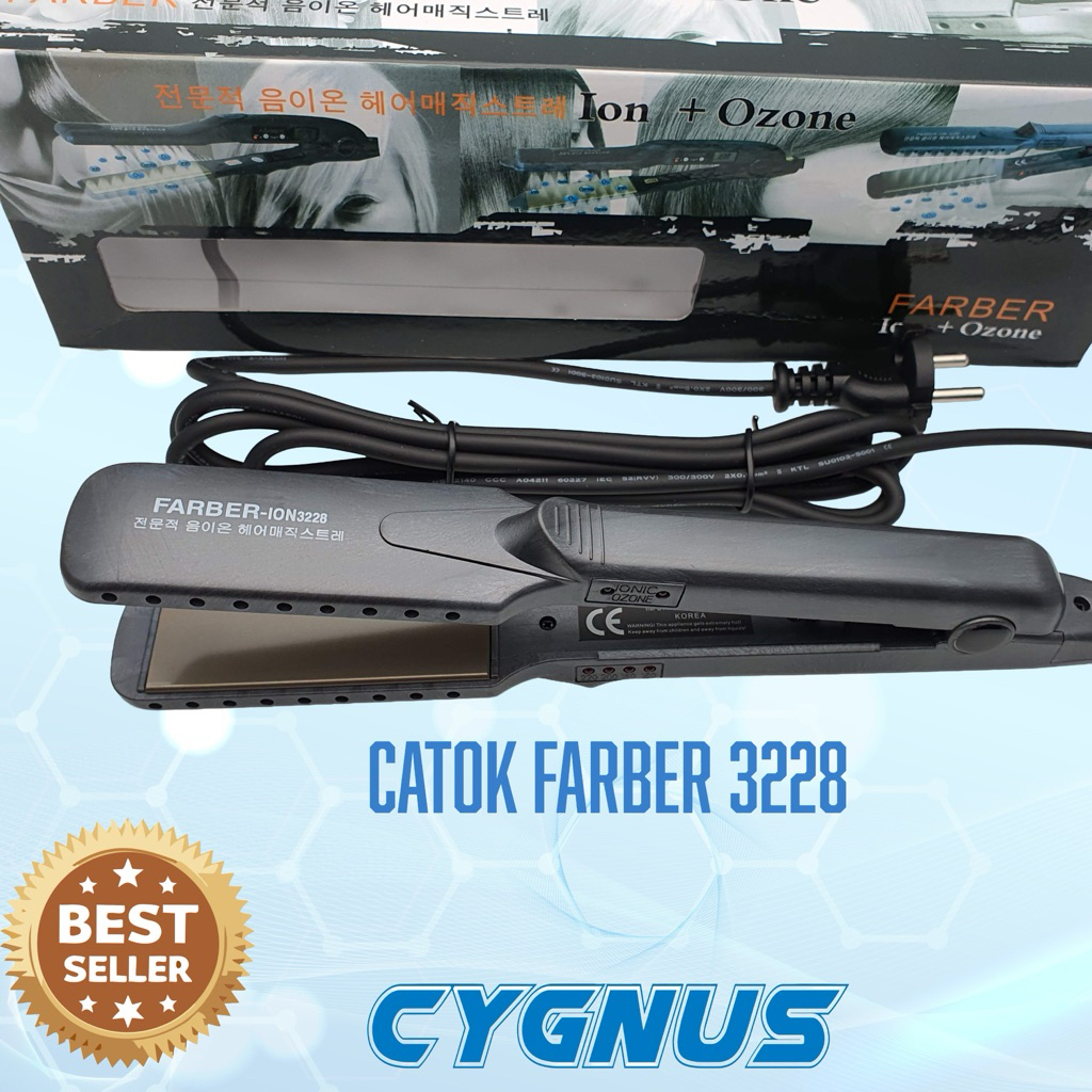 Jual Catok Farber Ion Ozone 3228/ Hair Straightener Farber Ion Ozone ...