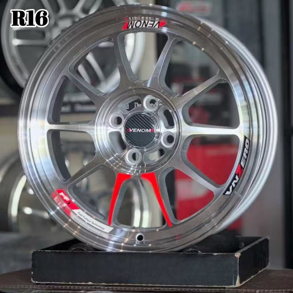 Jual velg mobil R16 JF LUXURY VENOM FLOW FORMING RING 16 velg racing ...