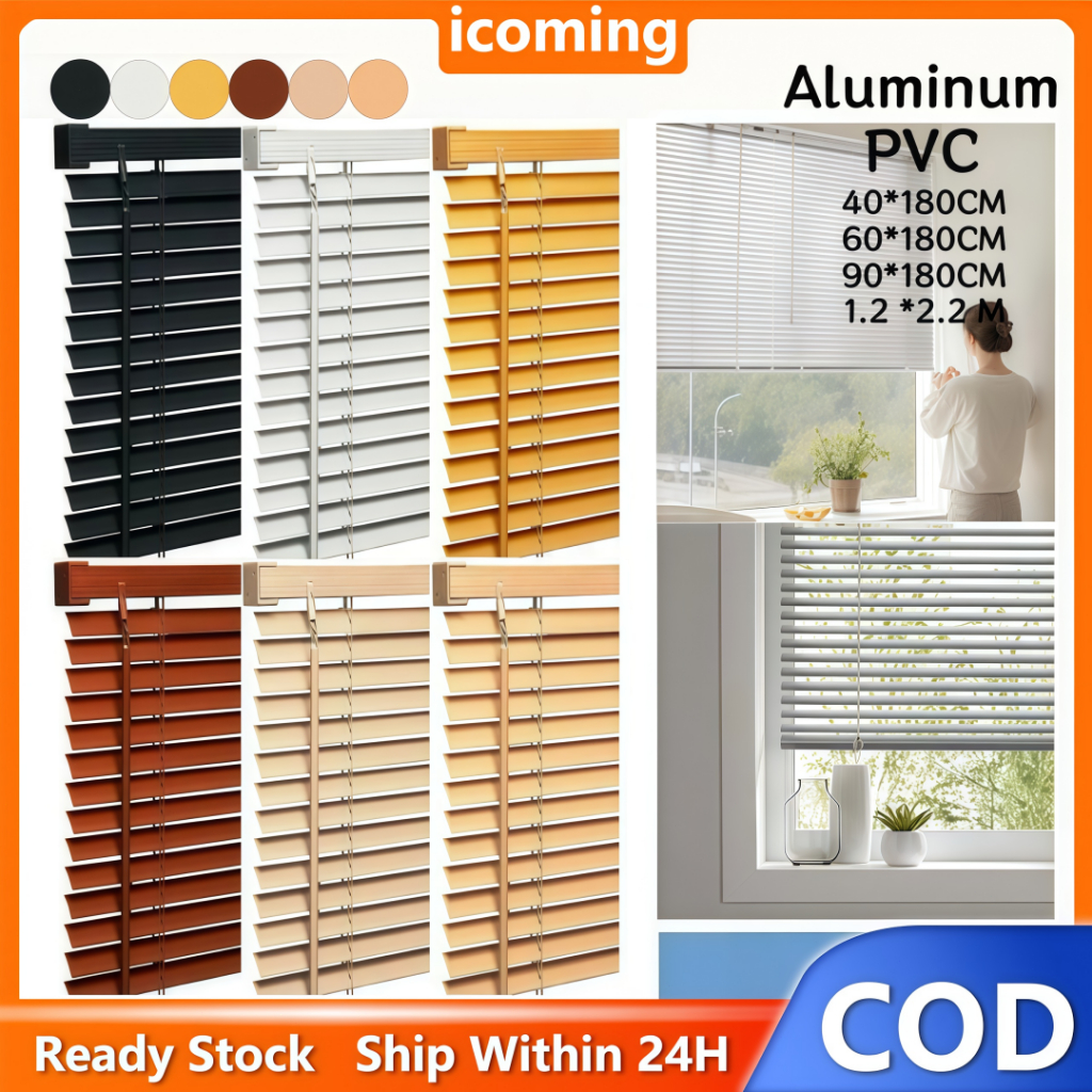 Ready stock 60X180 cm PVC Venetian Blinds / Venetian Blinds 25 Mm / Tirai Modern