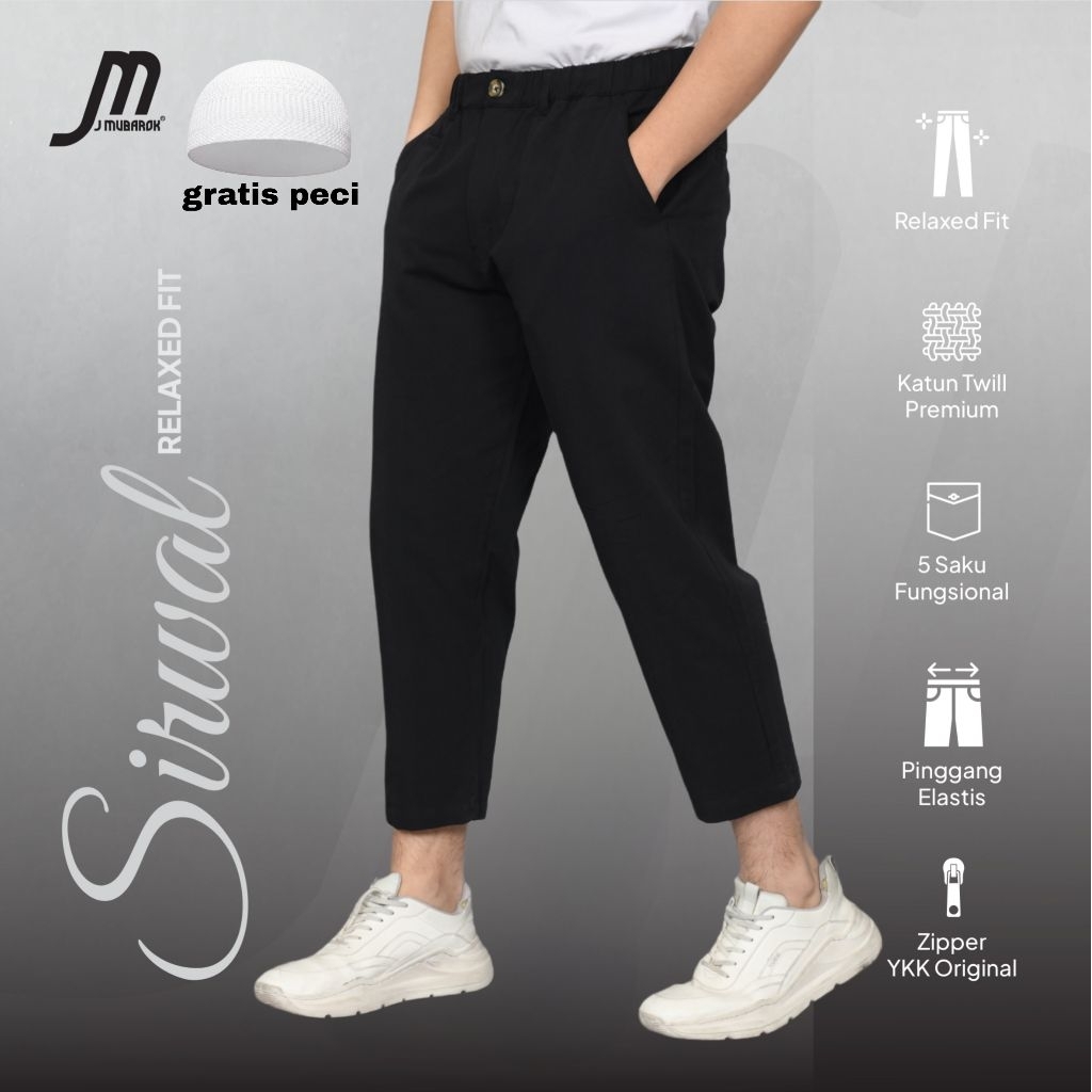 Jual Celana Panjang cingkrang Pria Sirwal Relaxed Fit Jmubarok Bahan ...