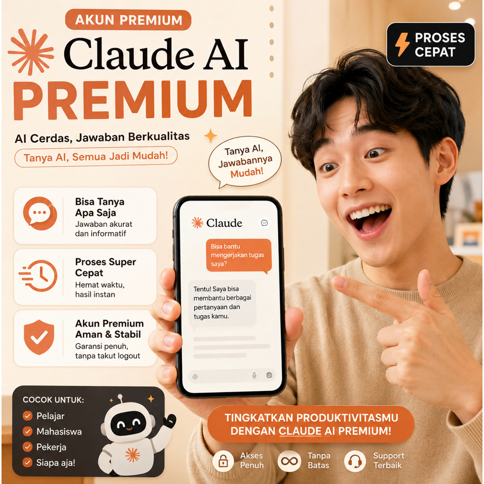 CLAUDE AI PREMIUM 2 BULAN - SOFTWARE AI SOLUSI CERDAS,TINGKATKAN KREATIVITAS ANDA