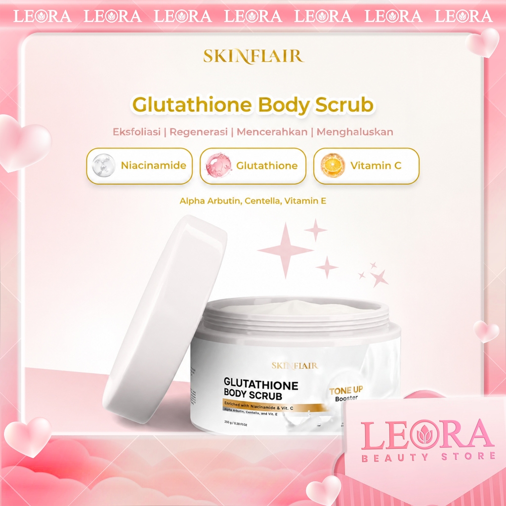 Jual SKINFLAIR Glutathione Body Scrub Tone Up Booster 250gr