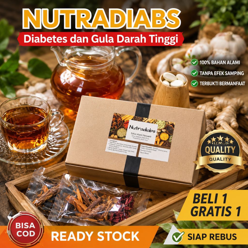 NUTRADIABES OBAT HERBAL ALAMI UNTUK DIABETES - TURUNKAN GULA DARAH BELI 1 GRATIS 1