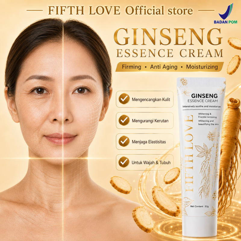 FIFTH LOVE Ginseng Serum Menghilangkan Kerutan Di Wajah Serum Anti Aging Brightening Serum Anti Aging Skincare Hydrating Serum Mengencangkan Kulit Wajah