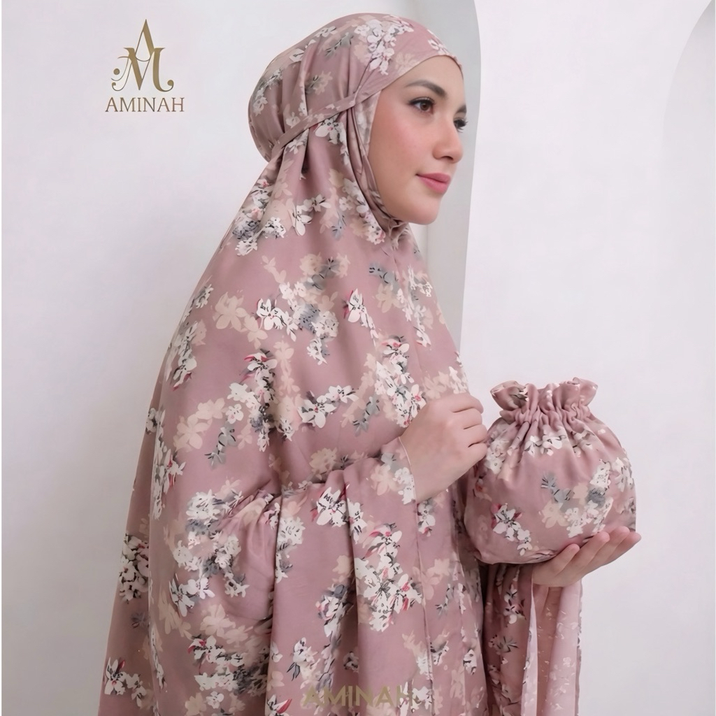 AMINAH - Mukena Dewasa 2in1 Microtex Premium Lunara Travel Series