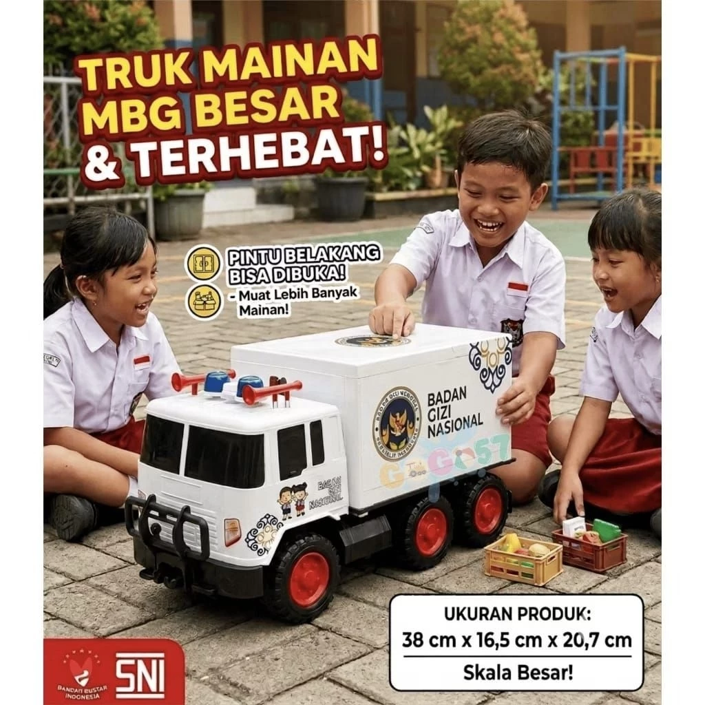 Mainan Mobil Box MBG Ukuran Besar Tanpa Baterai / Mainan Mobil MBG Viral / Mainan Edukasi Anak