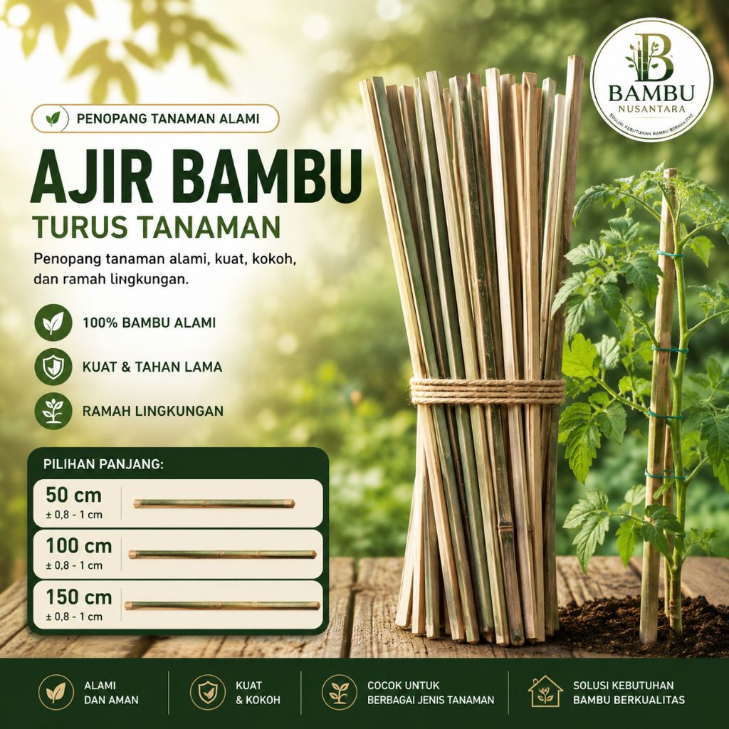 Bambu Ajir / Turus Tanaman| untuk penyangga tanaman