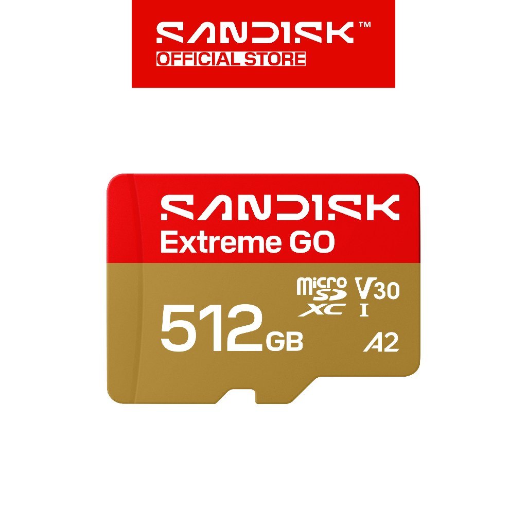 SANDISK microSDXC Extreme 512GB / 1TB / 2TB Class 10 UHS-I A2 V30 U3 4K UHD Drone (Up to 190MB/s)