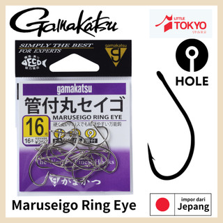 Mata Kail Pancing Gamakatsu MARUSEIGO RING EYE WITH HOLE Original Japan