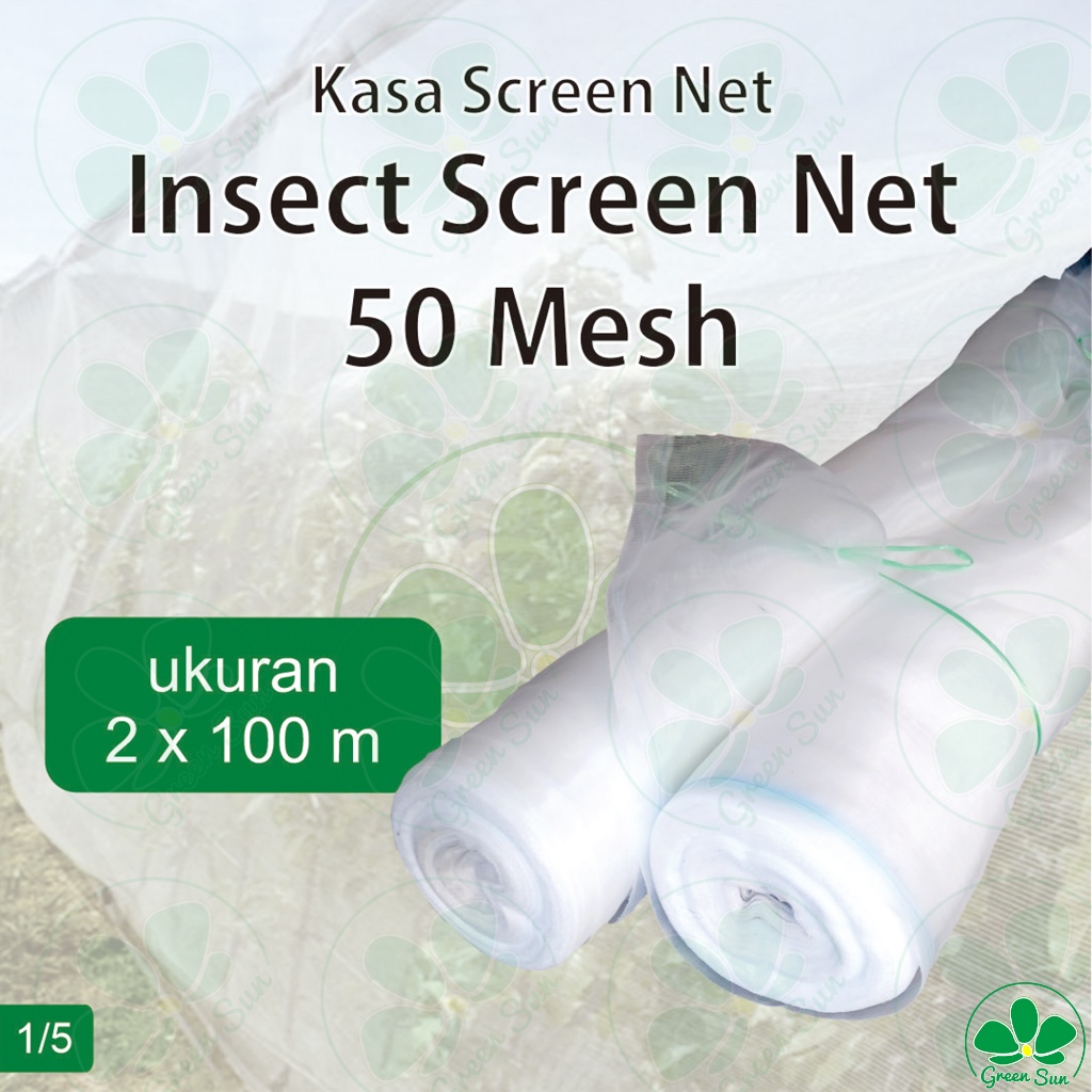 Jual Insecnet/Screen Net Mesh 50, 2 x 100 m - Penghalang Hama/Kasa ...