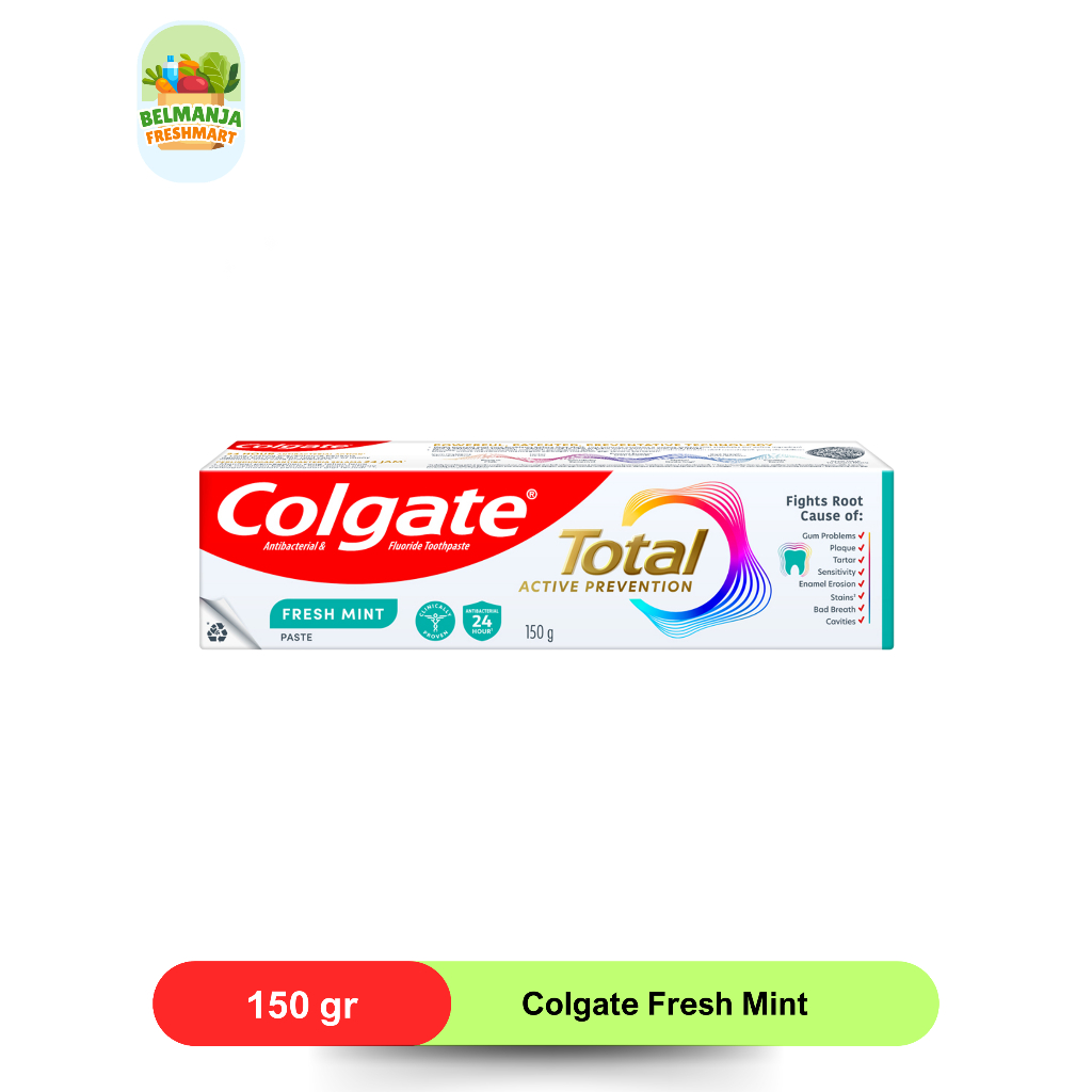 Colgate Total Professional Fresh Mint Toothpaste Pasta Gigi 150 gr – Perlindungan Total 24 Jam