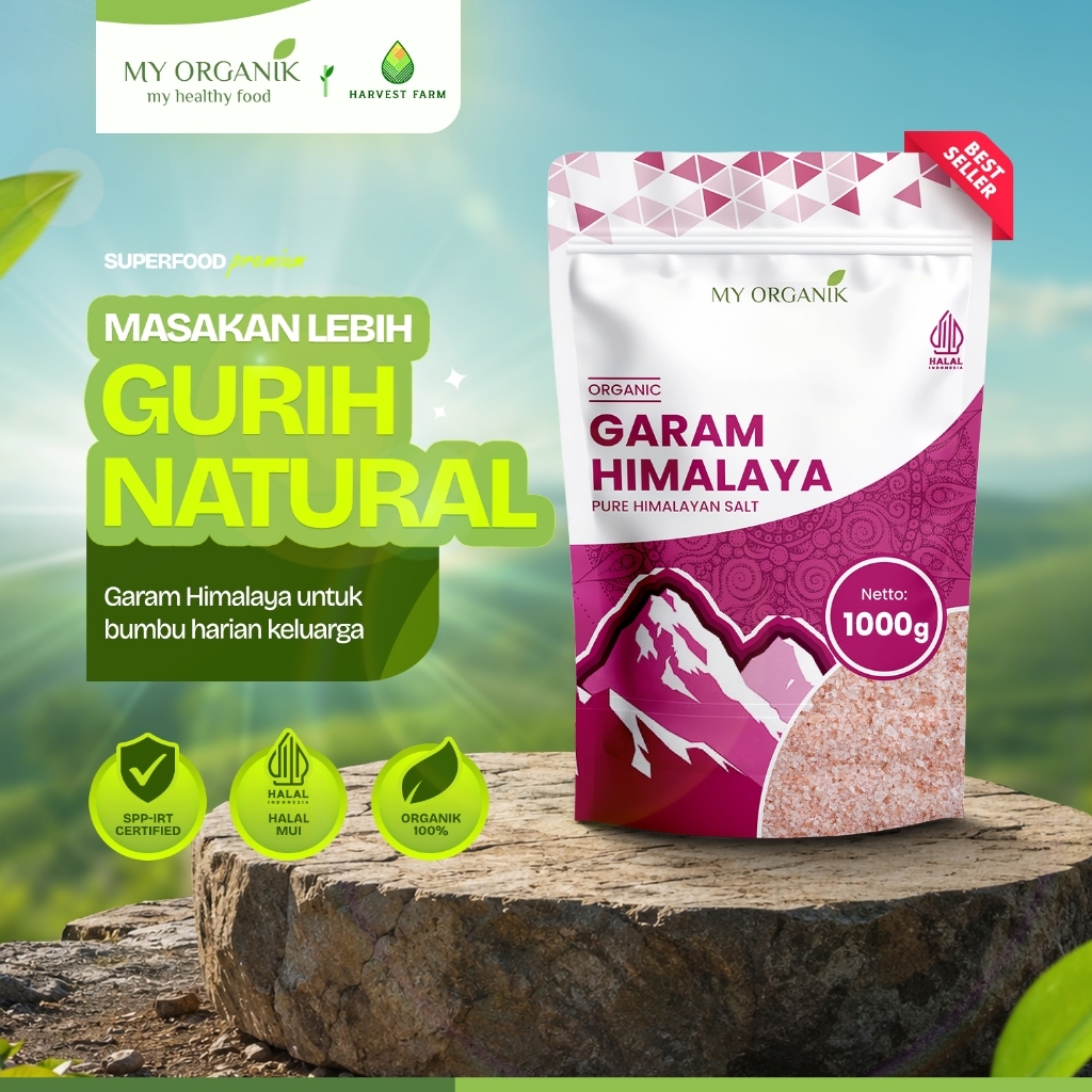 My Organik Garam Himalaya 1 Kg Pink Himalayan Salt Original Premium High Quality