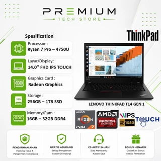 Laptop Lenovo Thinkpad T14 Gaming Amd Ryzen 7 Pro 4750U Ram 32GB 512GB SSD FHD Windows 11