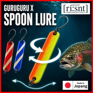 Umpan Pancing Spoon Lure Casting Recent Guruguru X  Berkualitas Tinggi ORIGINAL Made in Japan Jepang