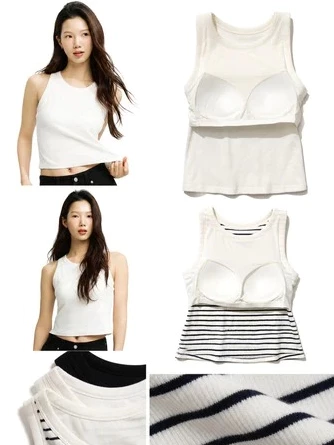 Bra Tanktop TPN Women's Cotton Rib Bra Top - 3292