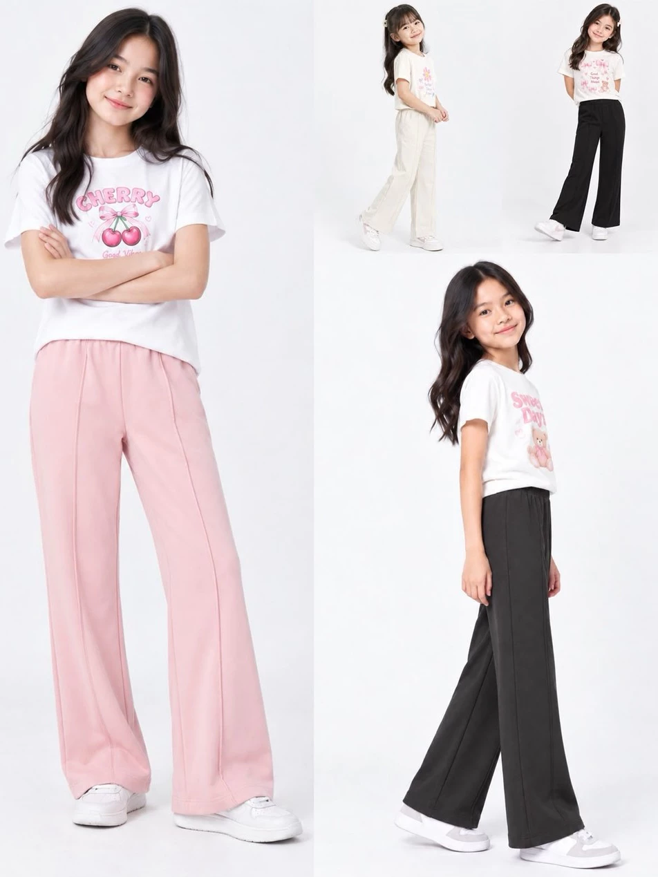 Celana Panjang Anak Cewe Junior TPN Girls Velboa Bootcut Pants - 3245