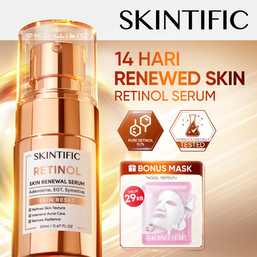 Skintific Retinol Serum Anti Aging Jerawat 20ml