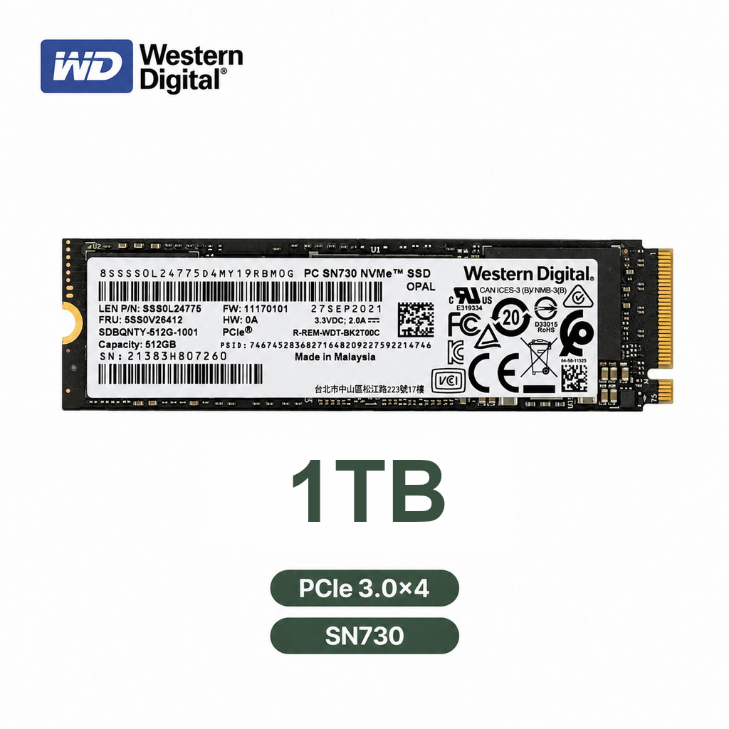 Jual SSD NVMe Western Digital SN730 M.2 2280 512GB/1TB 3400MB/s