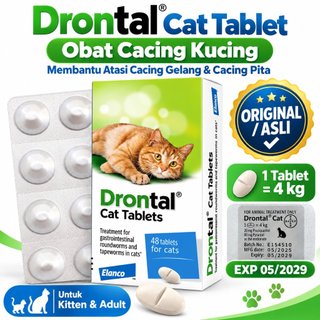 Jual Drontal Cat Original EXP2029 Obat Cacing Kucing Dewasa Kitten ...
