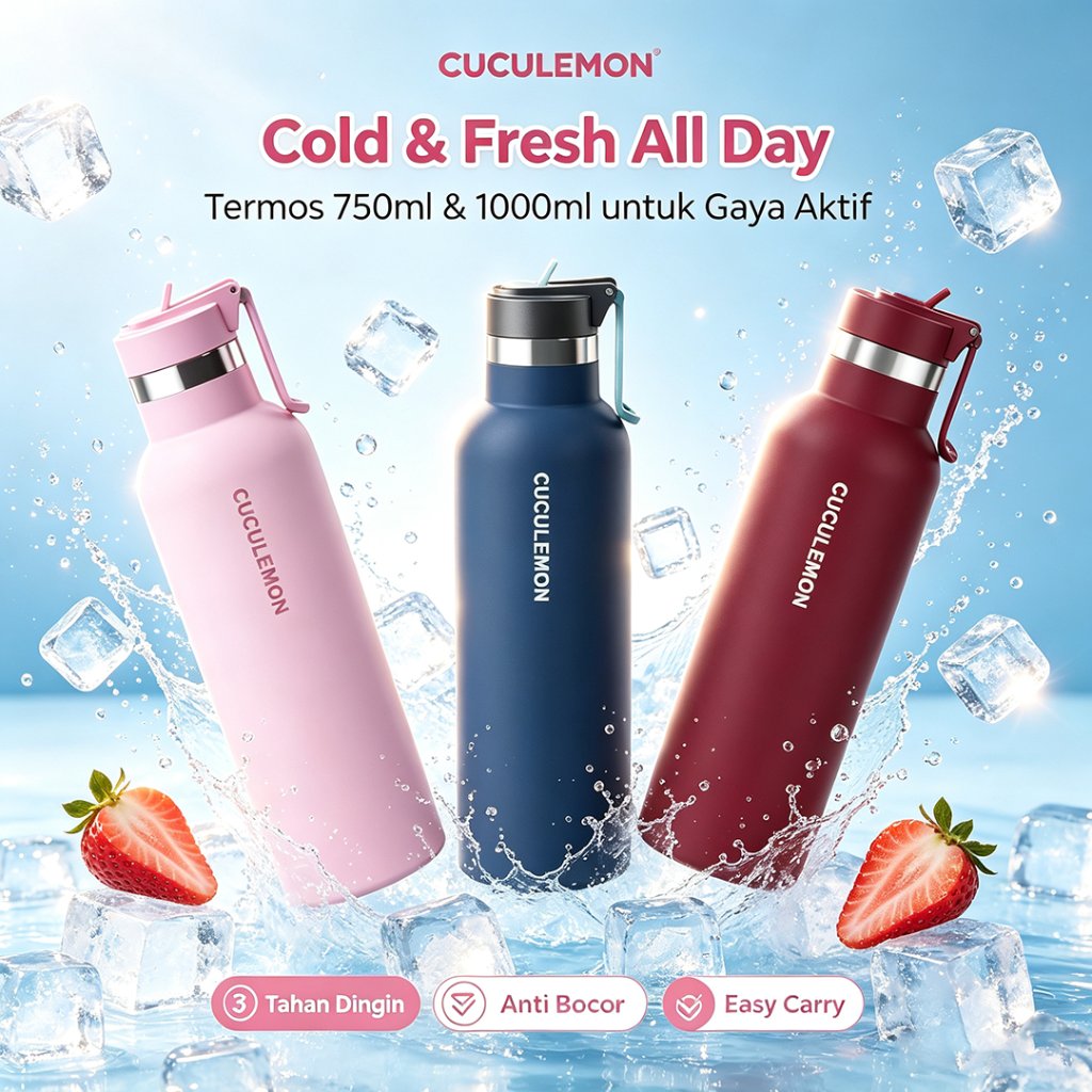 Cuculemon Botol Tumbler 1L Vacuum Stainless Steel