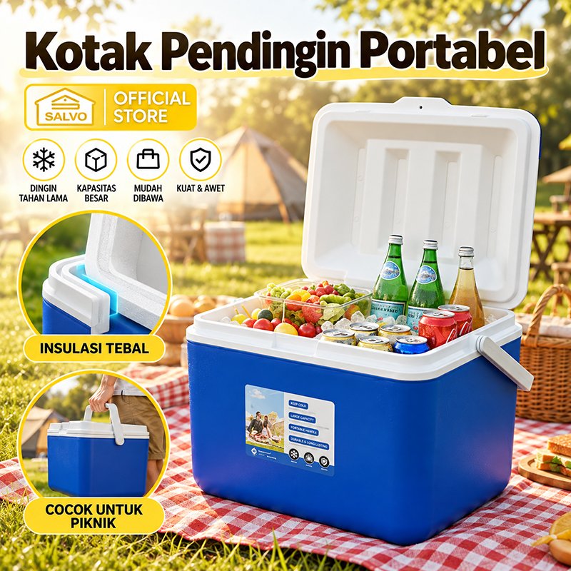 Jual SALVO Kotak Pendingin Portable 5.5L/13L/28L Cooler Box Es Anti ...