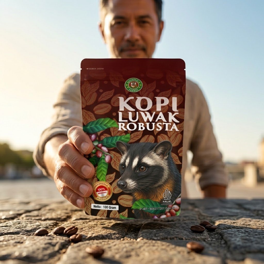 Jual Kompeni Coffee - Kopi Luwak Liar Asli (100gr/200gr) Kemasan