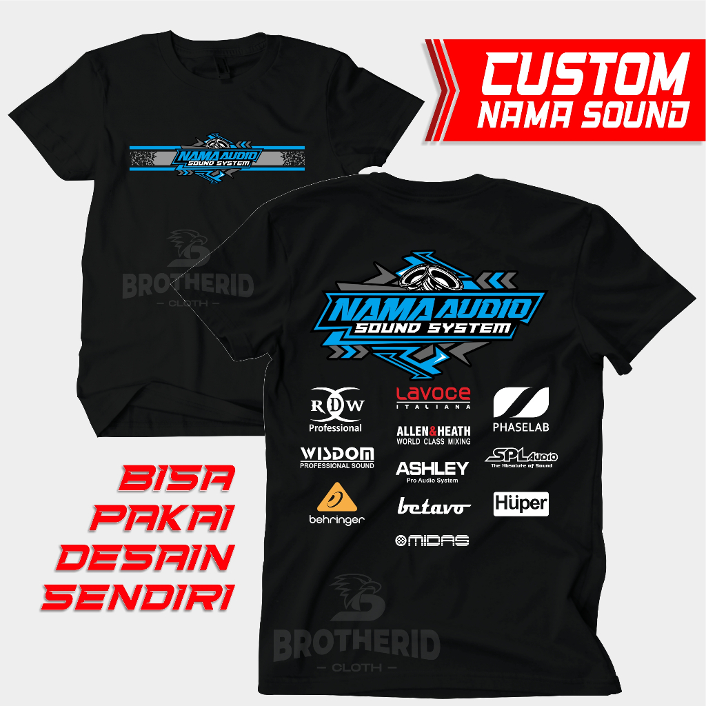 Jual Kaos Sound System Custom v1 Baju Bisa Request Nama Audio Dengan ...